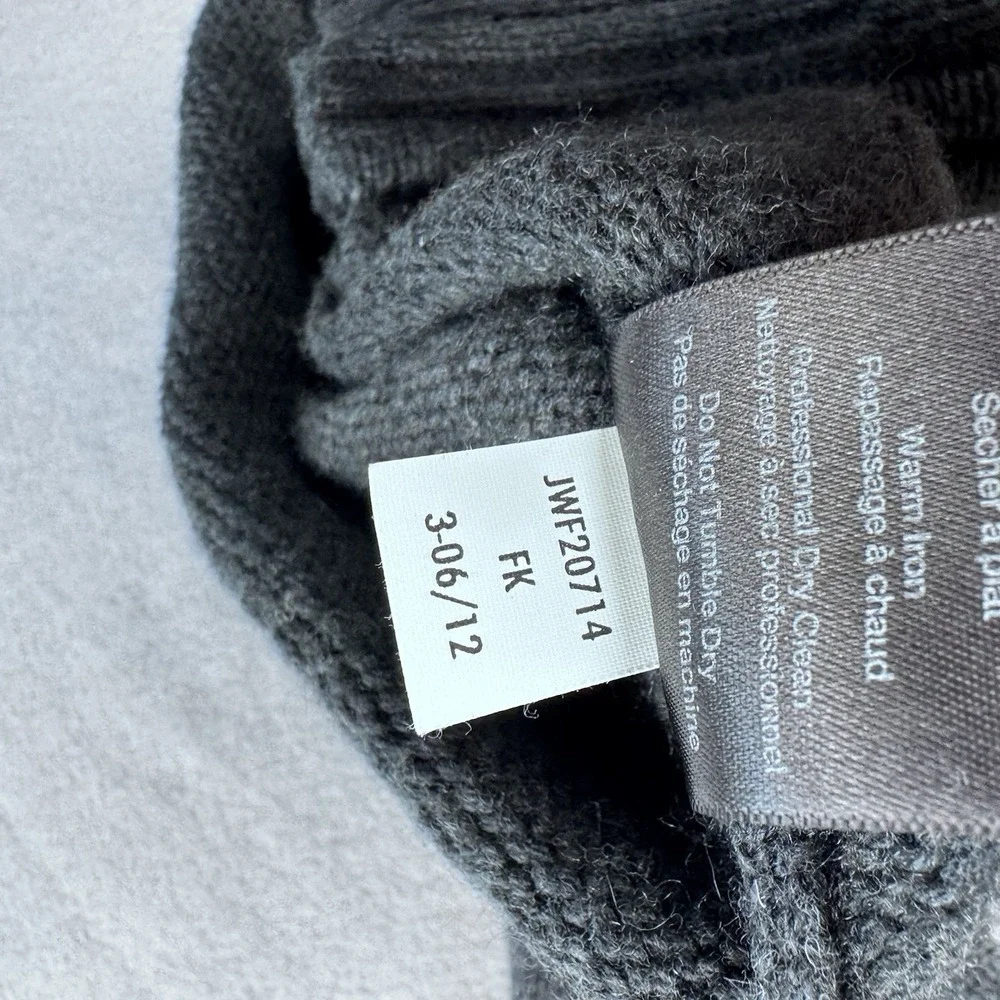 Merrell Wool Blend Hoodie Sweater Men L Gray Aztec Full-Zip Long Sleeve Fleece